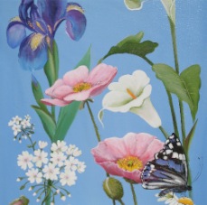 Butterfly and Iris