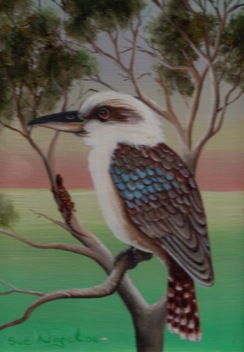 Kookaburra with lizard