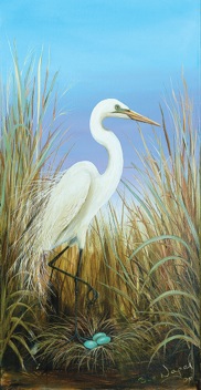 Egret with Nest