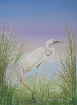 Egret and Dusk